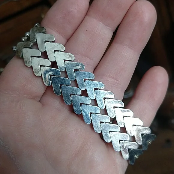 Vintage leaf or vine or leaves style bracelet sterling silver 925
